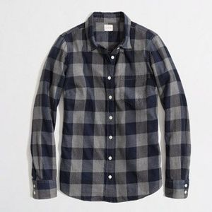 J. Crew Factory Buffalo plaid perfect shirt XS